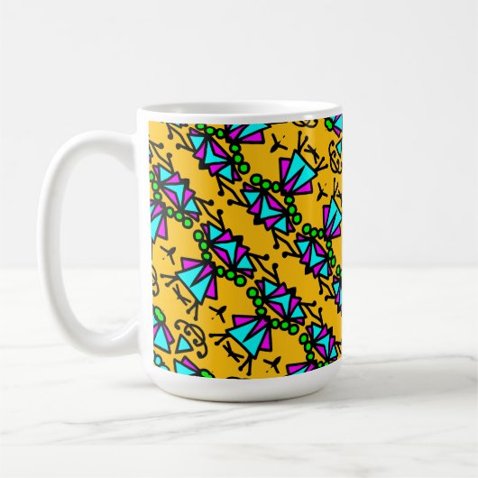Mug Motif de fleurs de doodle bug (Gauche)