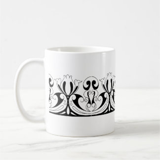 Mug Motif de fleurs de feuilles de forme treillis