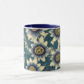 Mug Motif de fleurs de la passion bleue (Centre)