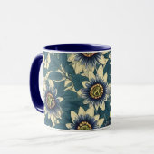 Mug Motif de fleurs de la passion bleue (Devant gauche)