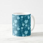 Mug Motif de fleurs de Lotus bleu sur Arrière - plan T (Devant droit)