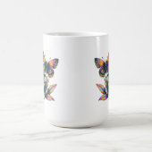 Mug Motif de fleurs de papillon vibrant (Centre)