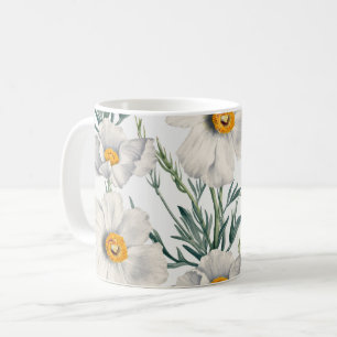 Mug Motif de fleurs de pavot blanc de Californie