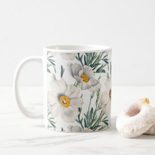 Mug Motif de fleurs de pavot blanc de Californie