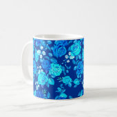 Mug Motif de fleurs de rose bleue classique-87600 (Devant gauche)