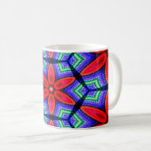 Mug Motif de Fleurs de tissus rouges (Devant droit)