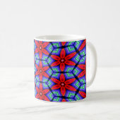 Mug Motif de Fleurs de tissus rouges (Devant droit)