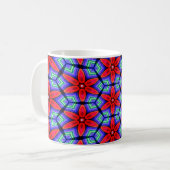 Mug Motif de Fleurs de tissus rouges (Devant gauche)