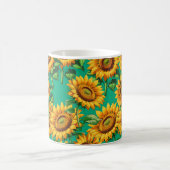 Mug Motif de fleurs de tournesol vert (Centre)