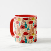 Mug Motif de fleurs, de vases et de bouteilles (Devant gauche)
