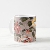 Mug motif de fleurs design textile illustration textil (Devant gauche)