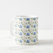 Mug Motif de fleurs d'hydrangea bleu élégant  (Devant gauche)