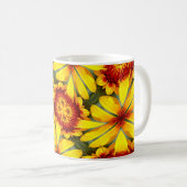 Mug Motif de fleurs d'or (Devant droit)