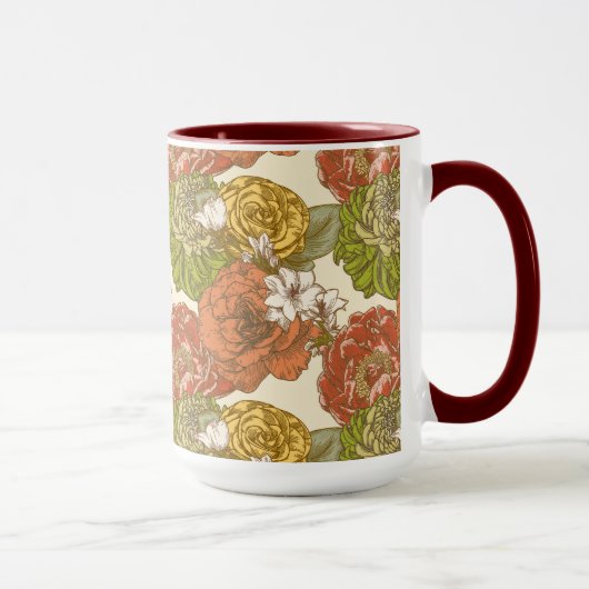 Mug Motif de fleurs du jardin (Droite)