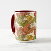 Mug Motif de fleurs du jardin (Devant gauche)