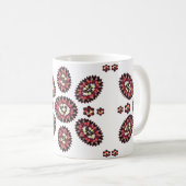 Mug Motif de fleurs Mandala (Devant droit)