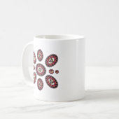 Mug Motif de fleurs Mandala (Devant gauche)