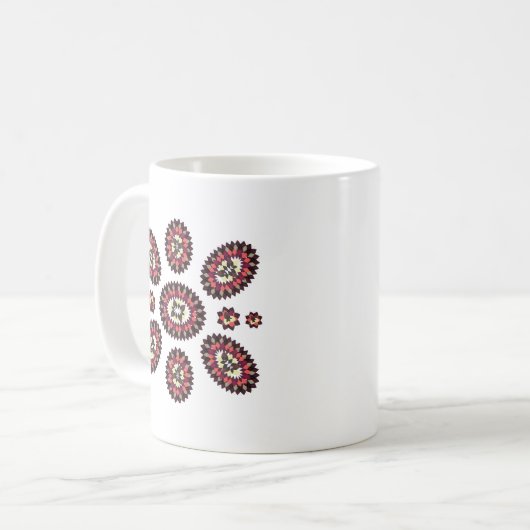 Mug Motif de fleurs Mandala (Devant gauche)