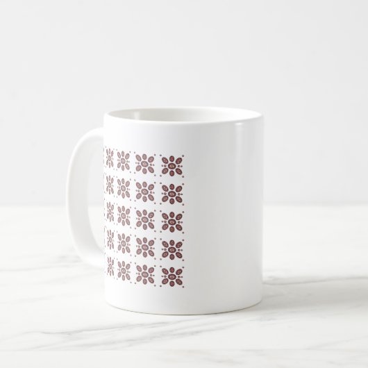 Mug Motif de fleurs Mandala (Devant gauche)