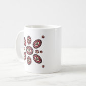 Mug Motif de fleurs Mandala (Devant gauche)