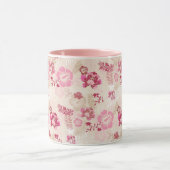 Mug Motif de fleurs modernes roses mignon (Centre)