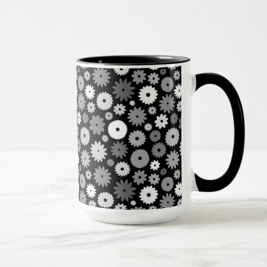 Mug Motif de fleurs monochromes (Droite)