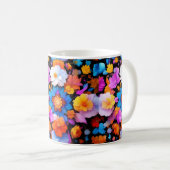 Mug Motif de fleurs multicolores (Devant droit)