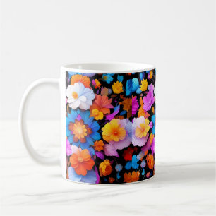Mug Motif de fleurs multicolores