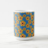 Mug Motif de fleurs orange jaune (Centre)
