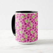 Mug Motif de fleurs pétunia rose (Devant gauche)