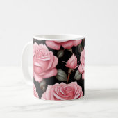 Mug Motif de fleurs rose (Devant gauche)