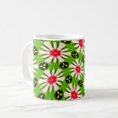 Mug Motif de fleurs rose et blanche (Devant gauche)