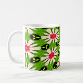 Mug Motif de fleurs rose et blanche (Gauche)
