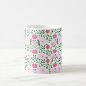 Mug Motif de fleurs roses et vignes vertes (Centre)