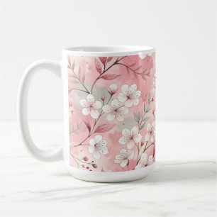 Mug Motif de fleurs Sakura rose