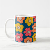 Mug Motif de fleurs sans couture. Flores audacieuses s (Gauche)