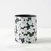 Mug Motif de fleurs tropical blanc (Centre)