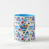 Mug Motif de fleurs tropical géométrique (Centre)