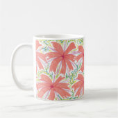 Mug Motif de fleurs tropicales de Sunburst (Gauche)