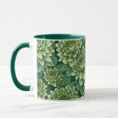 Mug Motif de fleurs vert Chrysanthemum (Gauche)