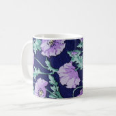 Mug Motif de fleurs violettes (Devant gauche)