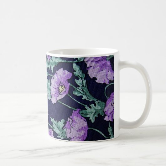 Mug Motif de fleurs violettes (Droite)