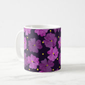 Mug Motif de fleurs violettes sans couture. Aquarelle (Devant gauche)