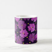 Mug Motif de fleurs violettes sans couture. Aquarelle (Centre)