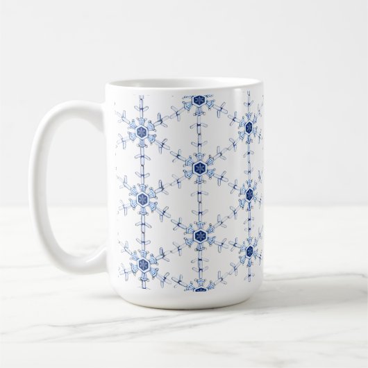 Mug Motif de flocon de diamant (Gauche)