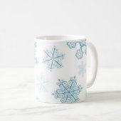 Mug Motif de flocon de neige (Devant droit)