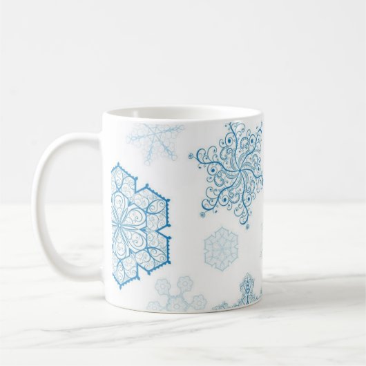 Mug Motif de flocon de neige (Gauche)