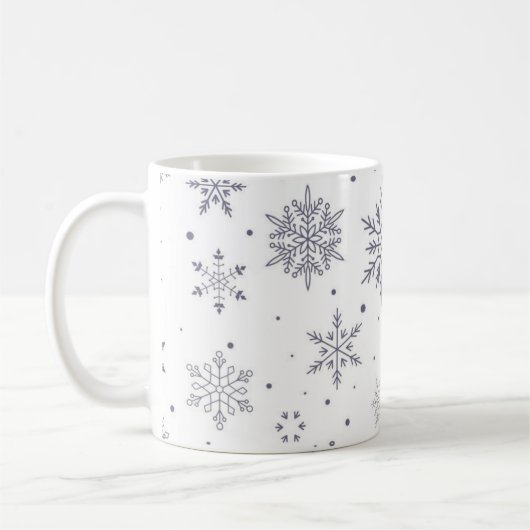 Mug Motif de flocon de neige (Gauche)