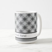 Mug Motif de Flocon de neige blanc gris clair (Devant droit)