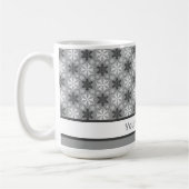 Mug Motif de Flocon de neige blanc gris clair (Gauche)
